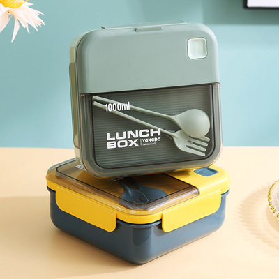 de Rechthoekpp Eco Vriendschappelijke Bento Box Airtight Lunch Box Brandkast van 1L 2L 3L voor Microgolf