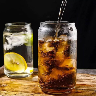 16oz ontruim Mason Soda Juice Glass Jars met Bamboedeksels en Glasstro