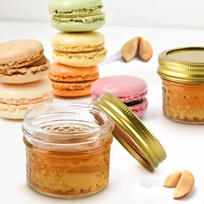 Brede Mond Mini Caviar Glass Preserve Jars voor Jam 100ml 40 Reeksen