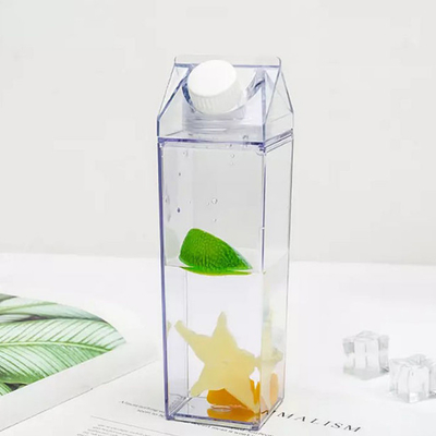 500ml de plastic Vierkante Douane het Drinken Lekvrije Fles van het het Kartonwater van de Koppenmelk