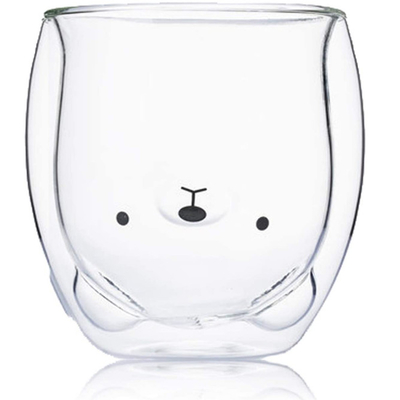 300ml de dubbele Muur Geïsoleerde glasdouane het Drinken Espresso van Koppenmacchiato voor Bureau