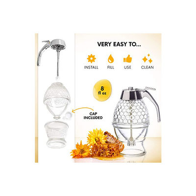Metgezel van de de automaat transparante acryl200ml honeypot muffin van de druppel de vrije honing