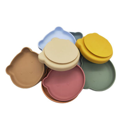 Multi het Dinerplaten van het Kleuren Leuke Silicone voor de Levering van de Kinderenkeuken