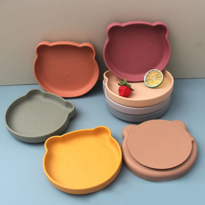 Multi het Dinerplaten van het Kleuren Leuke Silicone voor de Levering van de Kinderenkeuken