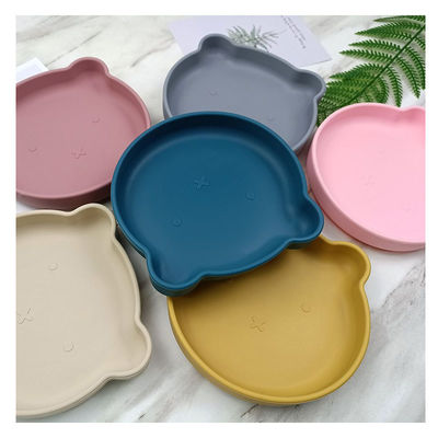 Multi het Dinerplaten van het Kleuren Leuke Silicone voor de Levering van de Kinderenkeuken