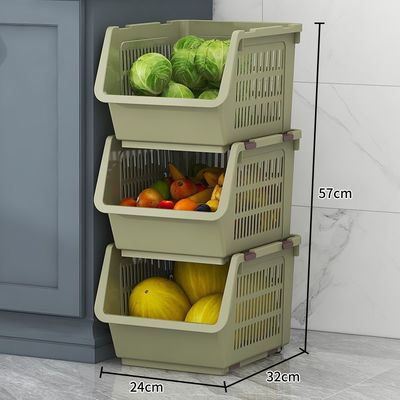 De stapelbare Holle Organisator Basket Kitchen Supplies van de Fruitgroente