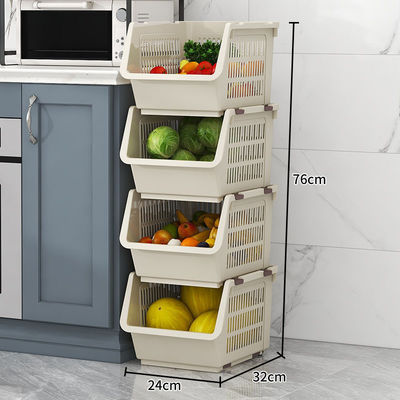 De stapelbare Holle Organisator Basket Kitchen Supplies van de Fruitgroente
