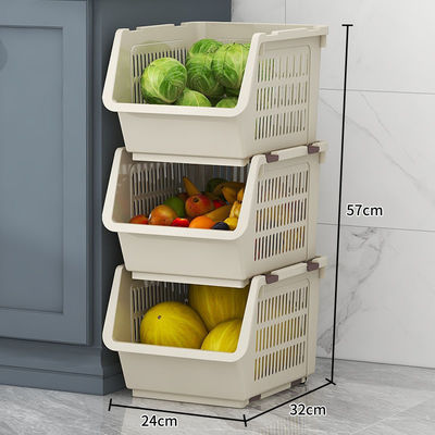 De stapelbare Holle Organisator Basket Kitchen Supplies van de Fruitgroente
