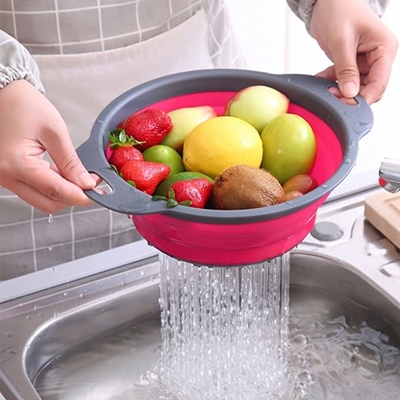Silicone die van de de Filtergootsteen van de Fruitgroente van de het Afvoerkanaalmand Bulk de Keukenlevering vouwen