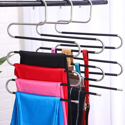Van s-vorm Houseware van het Roestvrije staalKleerhangers Broekenhangers Producten
