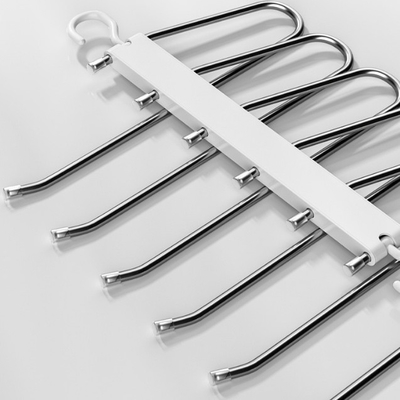 Ruimte van de Hangers Antislipkleren van de Besparingsbroek Organisator 5 Gelaagd Broekrek