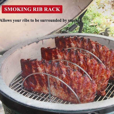 De Hulpmiddelen en de Toebehorenlapje vlees Rib Rack Holder van de barbecuebarbecue