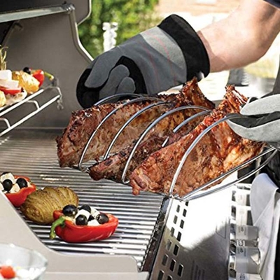 De Hulpmiddelen en de Toebehorenlapje vlees Rib Rack Holder van de barbecuebarbecue