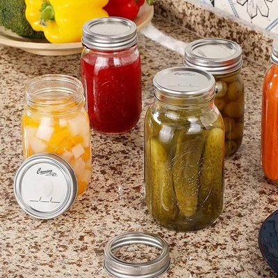 Gespleten de Deksels Regelmatige Brede Mond van de Type Bulk Inblikkende Kruik voor Mason Jar