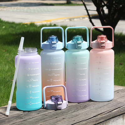 2000ML draagbare Openluchtdouane het Drinken het Waterfles van de Koppen Motievengallon