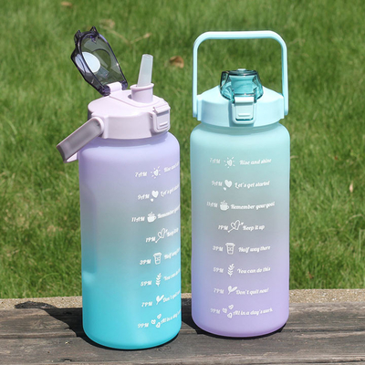2000ML draagbare Openluchtdouane het Drinken het Waterfles van de Koppen Motievengallon
