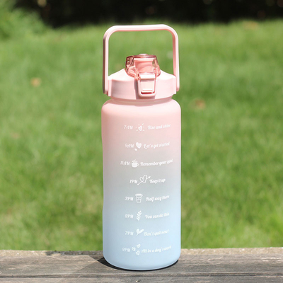 2000ML draagbare Openluchtdouane het Drinken het Waterfles van de Koppen Motievengallon