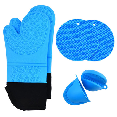 Hittebestendig Silicone Oven Mitts Pot Holders Sets voor Baksel