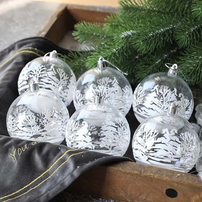 Plastiek Geschilderde Halloween-Bal 6cm van Kerstmisornamenten 8cm Gouden Rood Zilver