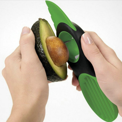 Houseware 3 van het keukenroestvrije staal in 1 Groen Hulpmiddel van de Avocadosnijmachine