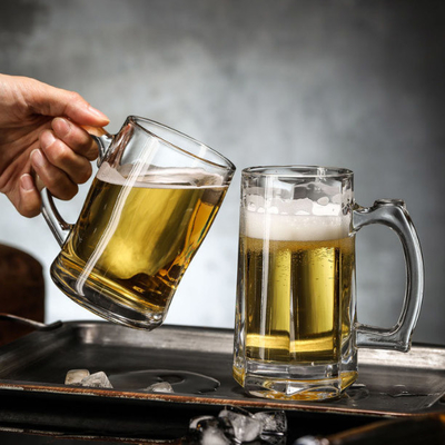 Gepersonaliseerd Buitengewoon breed Bier Stein Glass Mug With Handle 35 Ons