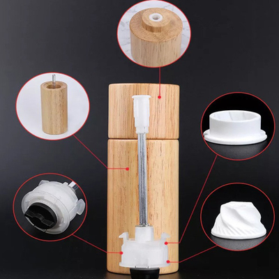 Van de Opslagcontainers van het huishoudenkruid Molen van de het Gadget de Rubber Houten Peper