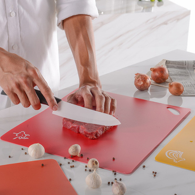 4 vastgestelde Houseware Plastic Producten Flexibele Scherpe Raad Mats With Food Icons