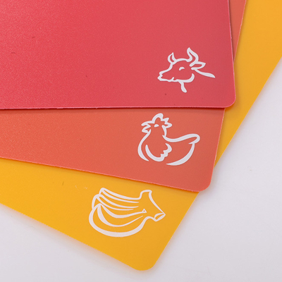 4 vastgestelde Houseware Plastic Producten Flexibele Scherpe Raad Mats With Food Icons
