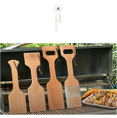 De Hulpmiddelen en de Toebehorengrillschraper van de varkenshaar Vrije Natuurlijke Houten BARBECUE