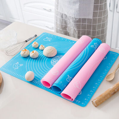De Mat van het Stok niet Baksel met het Gebakje Mat Dough Rolling Mat van het Metingensilicone