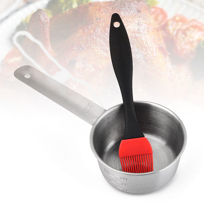 Van de de Sauspot van de roestvrij staalbarbecue de steelpansilicone het Bedruipen Borstelreeks