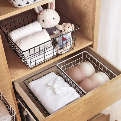 Van het de Mandenmetaal van de draadopslag van de Draadmanden de Voorraadkastorganisatie met Handvatten