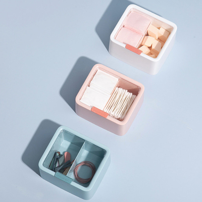 De Doos van de plastic Containerautomaat voor de Organisator Cotton Storage van de Badkamersopslag