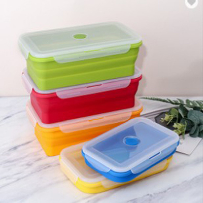Kiezelzuurgel die de Multidoos Microwavable Bento Box Set vouwen van de Compartimentenlunch 4 Stukken