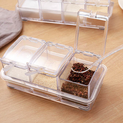 De keuken 4 Stukken ontruimt Acrylkruiddoos voor de Opslag van de Kruidenspecerij