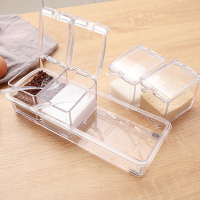 De keuken 4 Stukken ontruimt Acrylkruiddoos voor de Opslag van de Kruidenspecerij