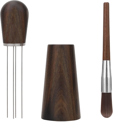 Het natuurlijke Houten Hulpmiddel van de de Naaldverdeler van de Handvatespresso met Houten Tribune