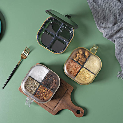 Ontruim Geïntegreerde Multifunctionele de Opslagcontainers 4-in-1 van het Keuken Plastic Kruid