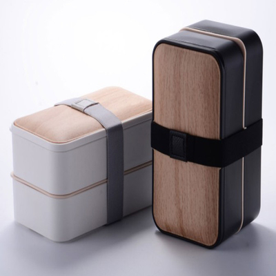 2 lagen het Lekvrije Multi van de Dooscontainers van de Compartimentenlunch Bamboebento