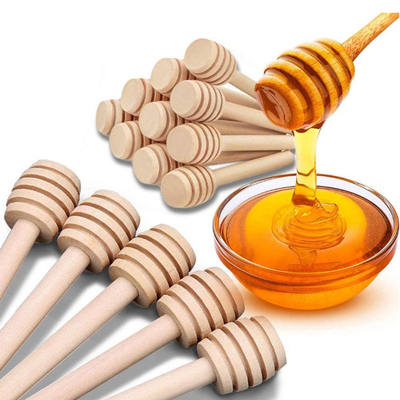 3 het Bamboekeukengerei Houten Honey Sticks Dipper van de duimhoningraat