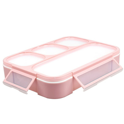 4 Student Lunch Box Eco Vriendschappelijk Bento Box With Spoon van de compartimentenpp de Plastic School