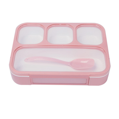 4 Student Lunch Box Eco Vriendschappelijk Bento Box With Spoon van de compartimentenpp de Plastic School