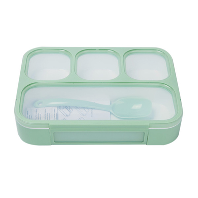 4 Student Lunch Box Eco Vriendschappelijk Bento Box With Spoon van de compartimentenpp de Plastic School