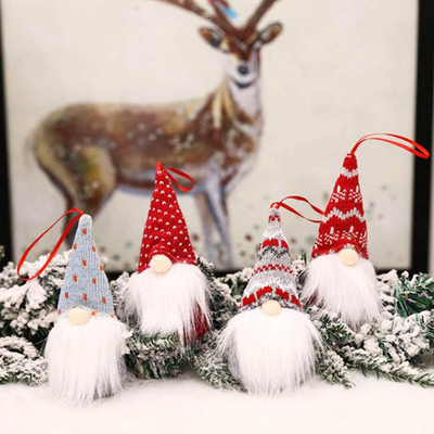 Met de hand gemaakte Halloween-de Pluchegnomen van Kerstmisornamenten voor Kerstmisboom