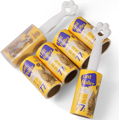 De plastic Kleverige Rol van Cat Paw Shaped Lint Remover Roller voor de Autozetels van Klerendekens