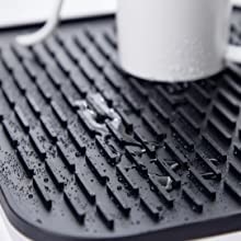 De hittebestendige Schotel die van het Afdruipreksilicone Mat For Pour Over Coffee-Makerzwarte drogen