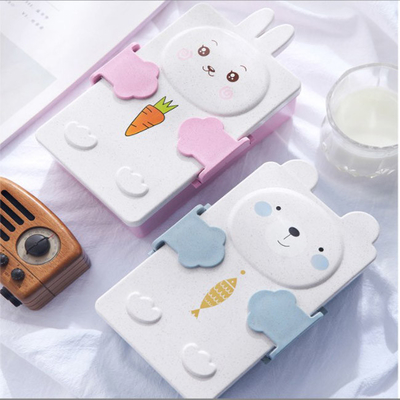 Pp en Tarwe Straw Fibre Lunch Box 2 Compartimenten Bento