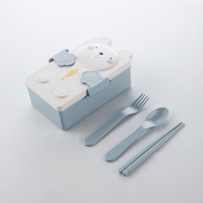 Pp en Tarwe Straw Fibre Lunch Box 2 Compartimenten Bento