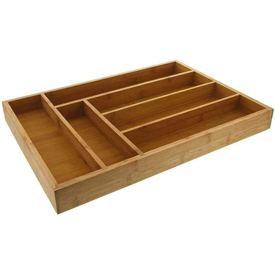 De regelbare Organisator Divider van Tray Bamboo Kitchen Utensil Drawer van de Bestekopslag