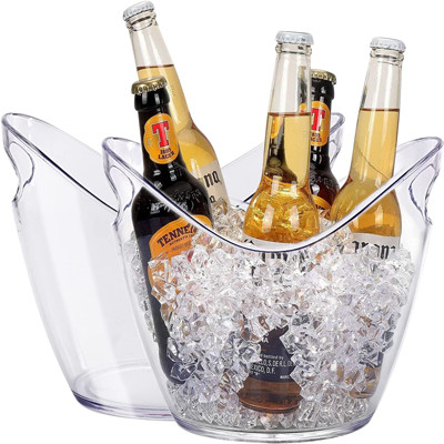 De plastic Ovale Drank van de Opslagpartij de Emmers van het 5 Literijs voor Bierfles